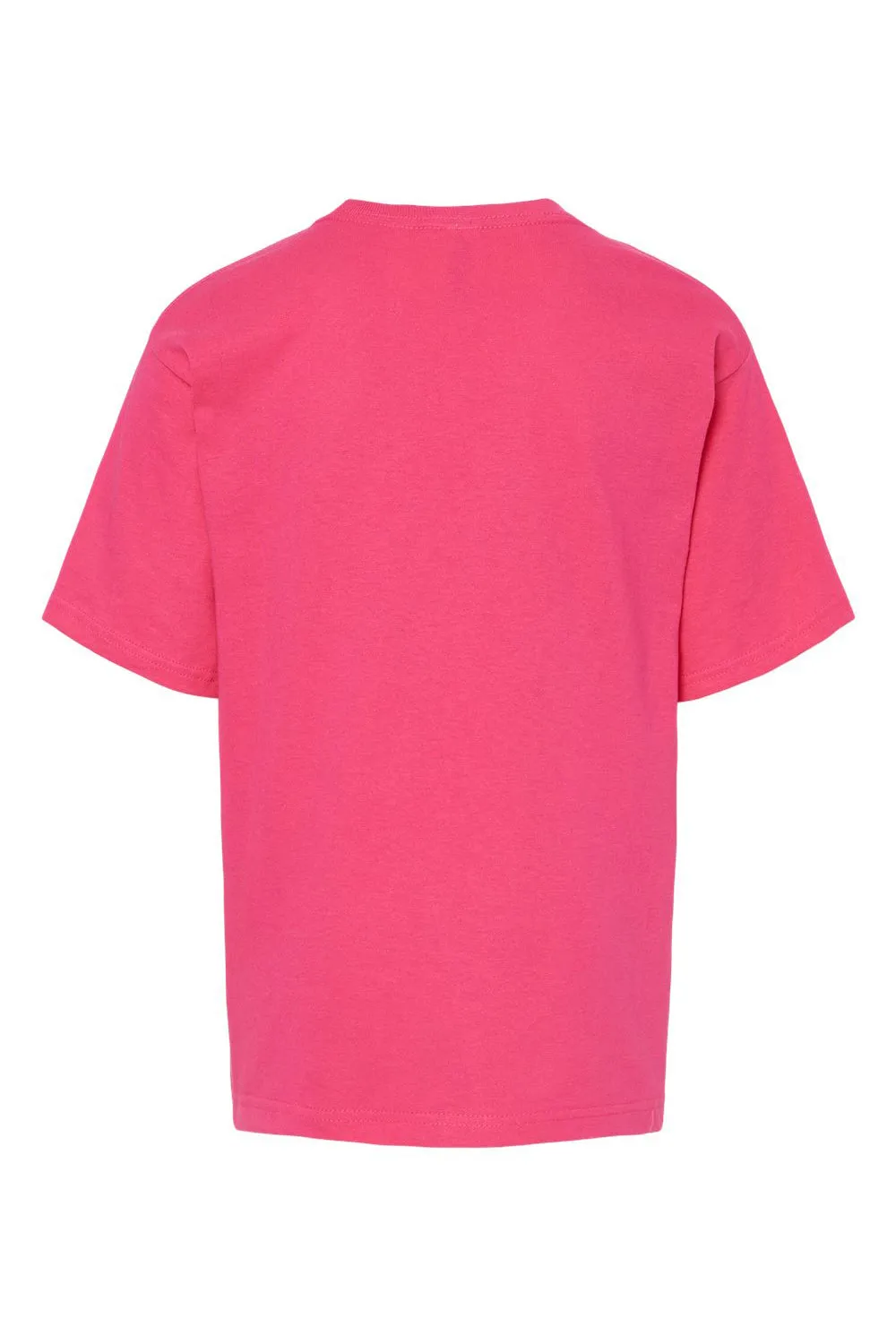 M&O Youth Gold Soft Touch Short Sleeve Crewneck T-Shirt - Heliconia Pink