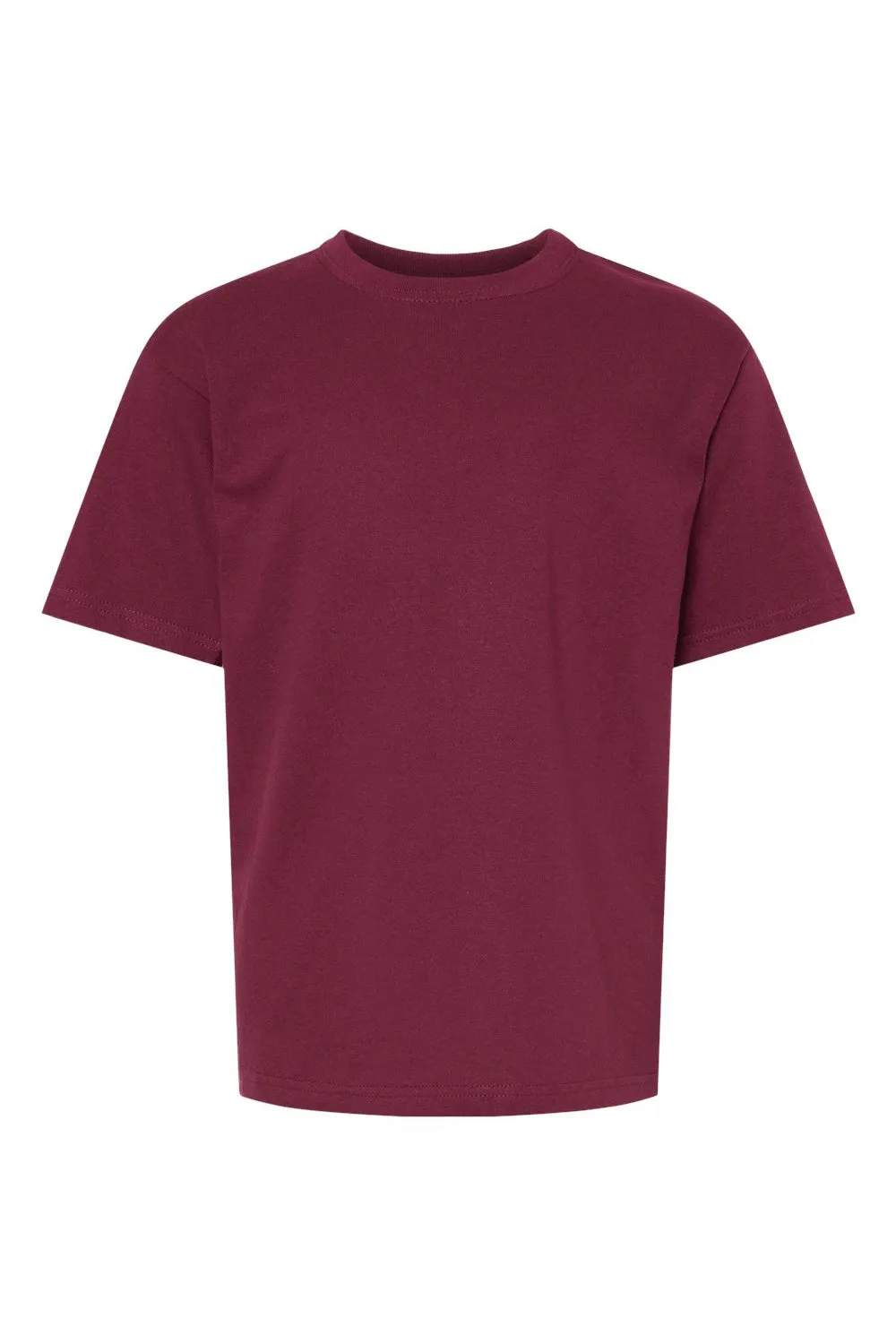 M&O Youth Gold Soft Touch Short Sleeve Crewneck T-Shirt - Maroon