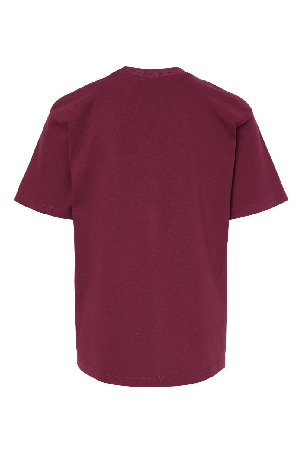 M&O Youth Gold Soft Touch Short Sleeve Crewneck T-Shirt - Maroon