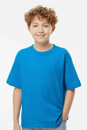 M&O Youth Gold Soft Touch Short Sleeve Crewneck T-Shirt - Turquoise Blue