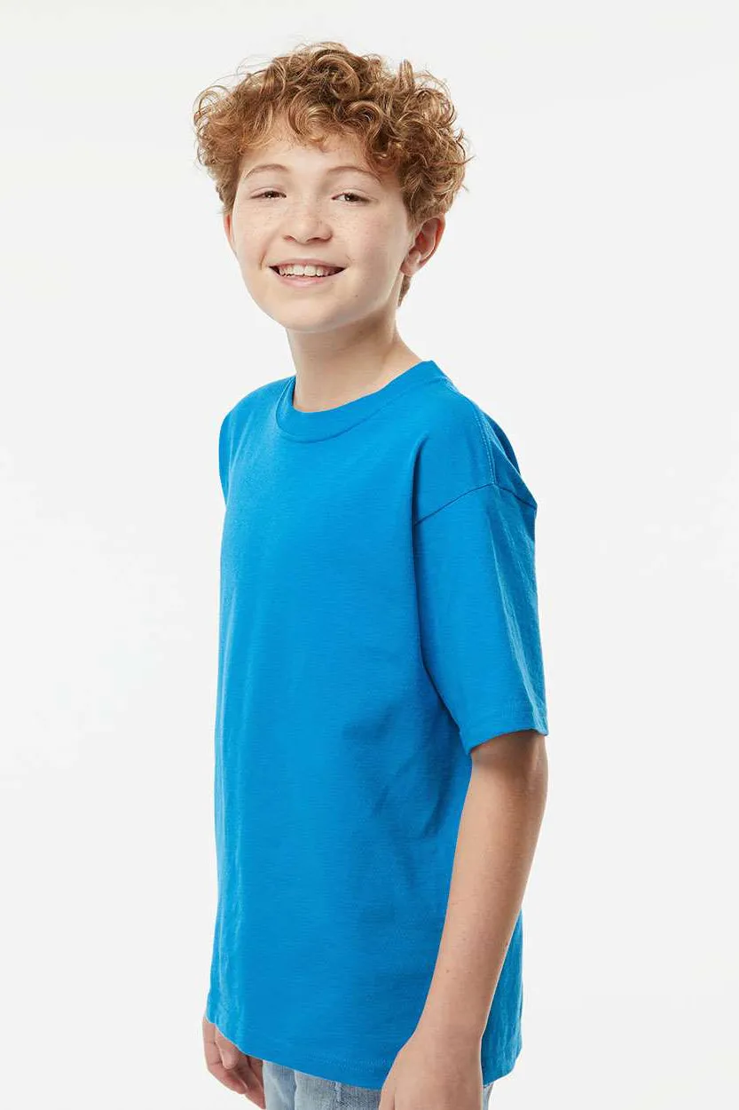 M&O Youth Gold Soft Touch Short Sleeve Crewneck T-Shirt - Turquoise Blue