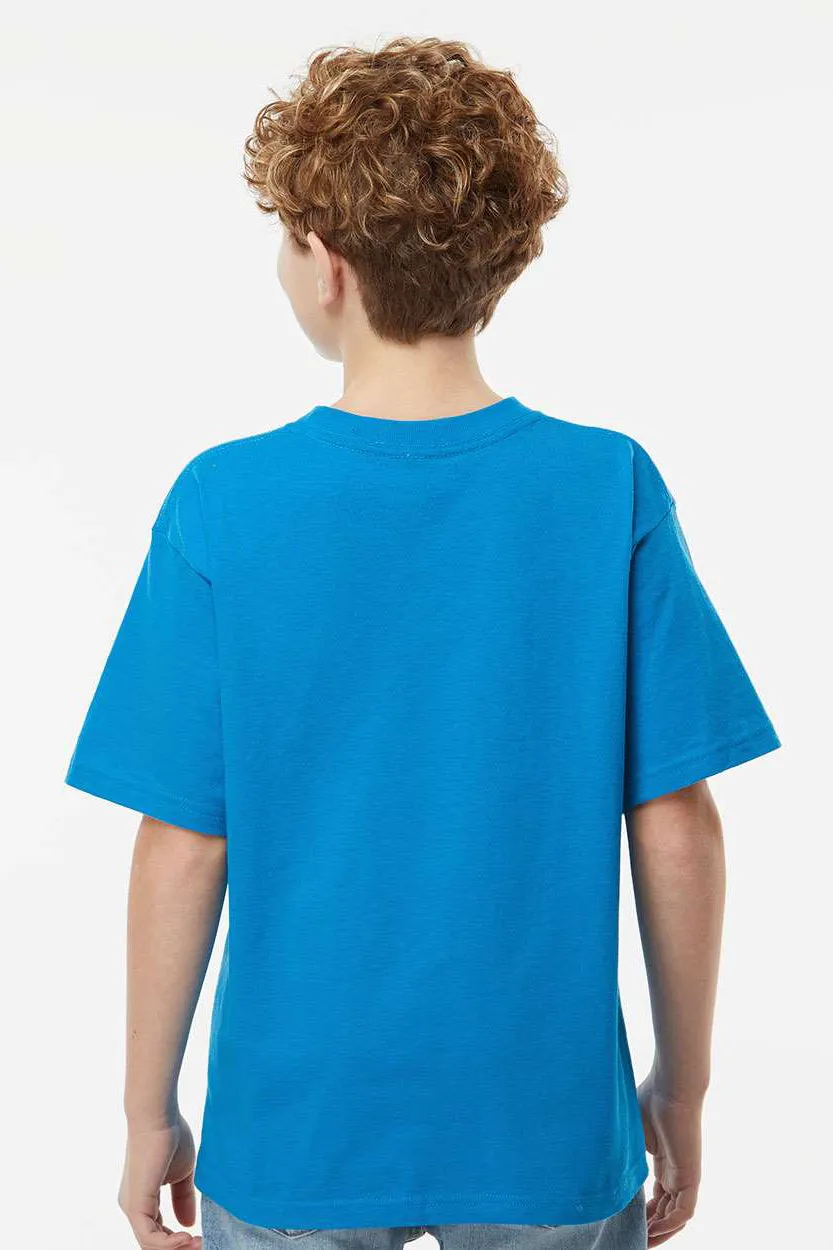 M&O Youth Gold Soft Touch Short Sleeve Crewneck T-Shirt - Turquoise Blue