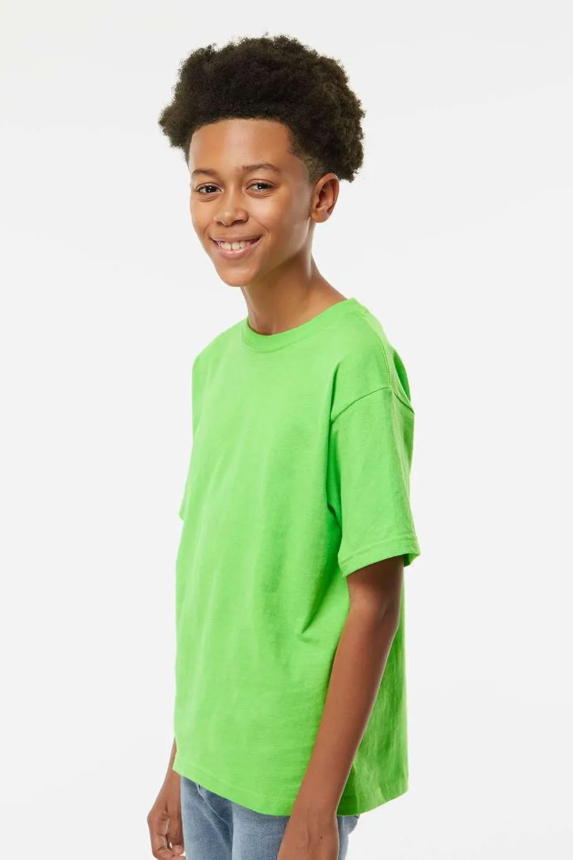 M&O Youth Gold Soft Touch Short Sleeve Crewneck T-Shirt - Vivid Lime Green