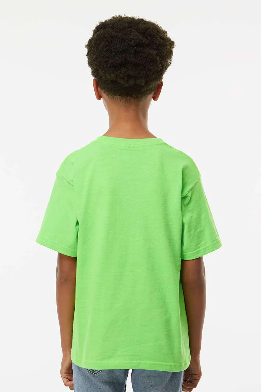 M&O Youth Gold Soft Touch Short Sleeve Crewneck T-Shirt - Vivid Lime Green