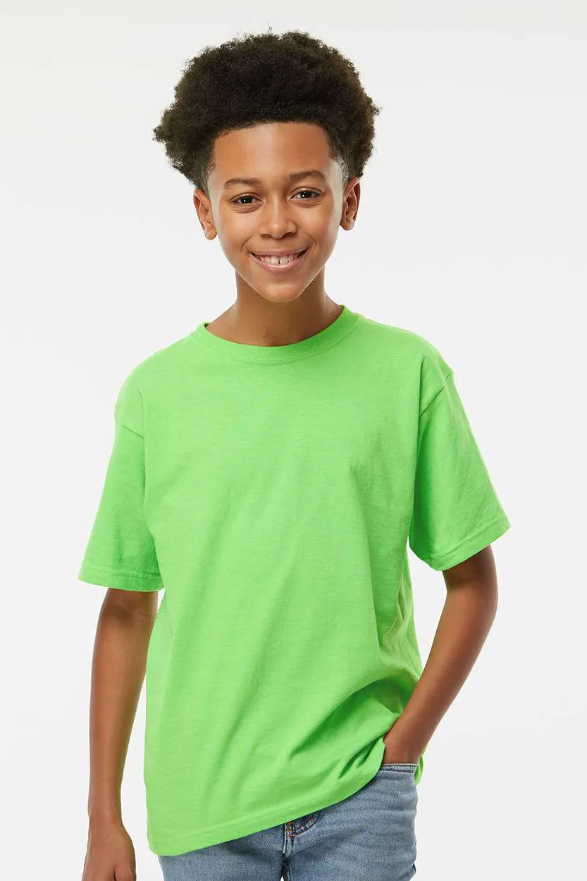 M&O Youth Gold Soft Touch Short Sleeve Crewneck T-Shirt - Vivid Lime Green