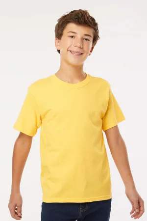 M&O Youth Gold Soft Touch Short Sleeve Crewneck T-Shirt - Yellow