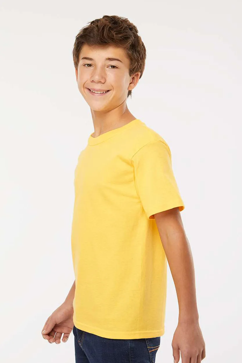M&O Youth Gold Soft Touch Short Sleeve Crewneck T-Shirt - Yellow