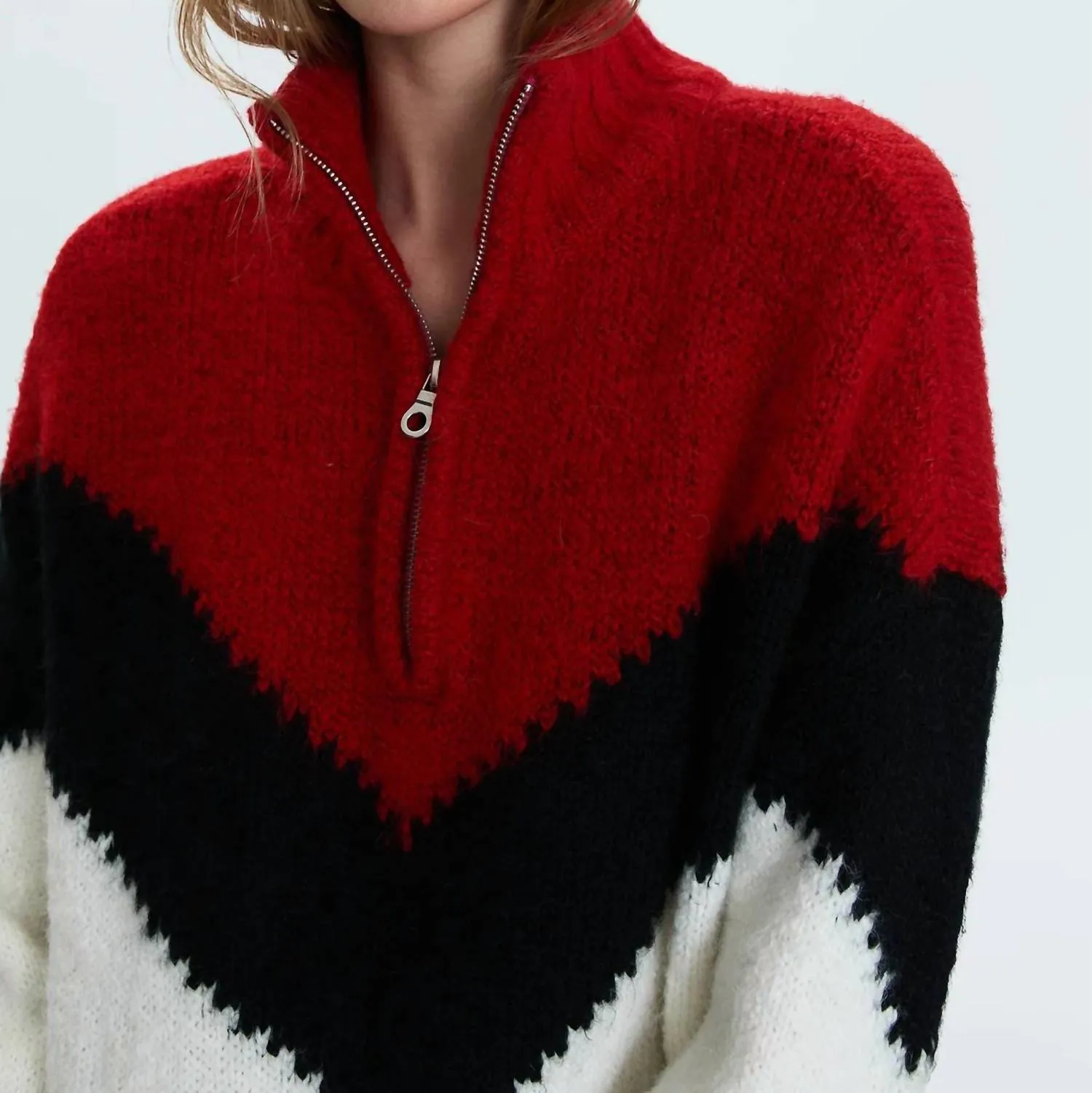 Maribel Sweater In Multi Chevron