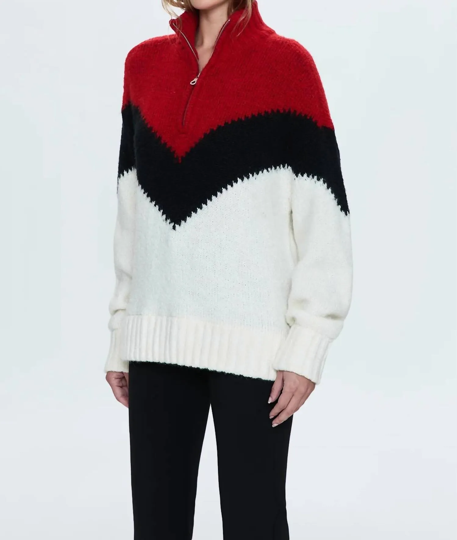 Maribel Sweater In Multi Chevron