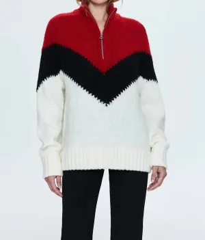 Maribel Sweater In Multi Chevron