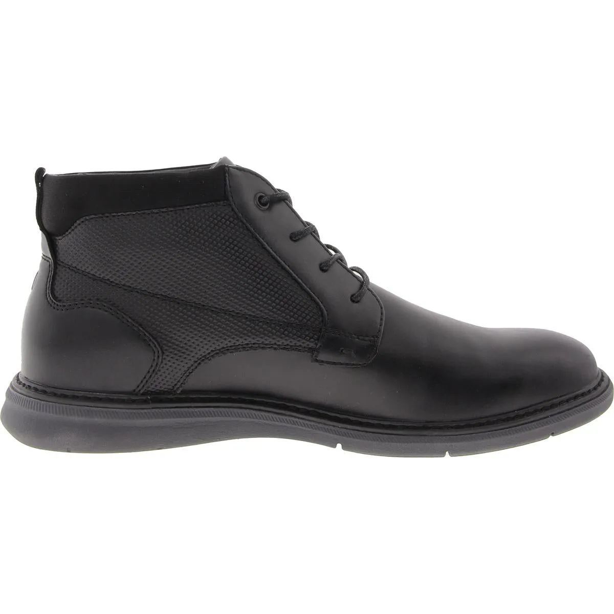 Mens Faux Leather Lace-Up Chukka Boots