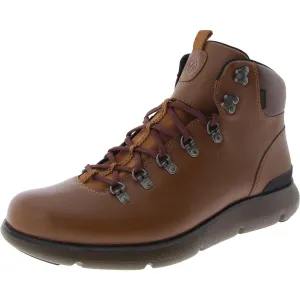 Mens Faux Leathr Lace-Up Hiking Boots