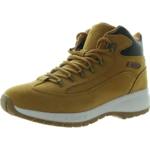 Mens Faux Suede Combat & Lace-Up Boots