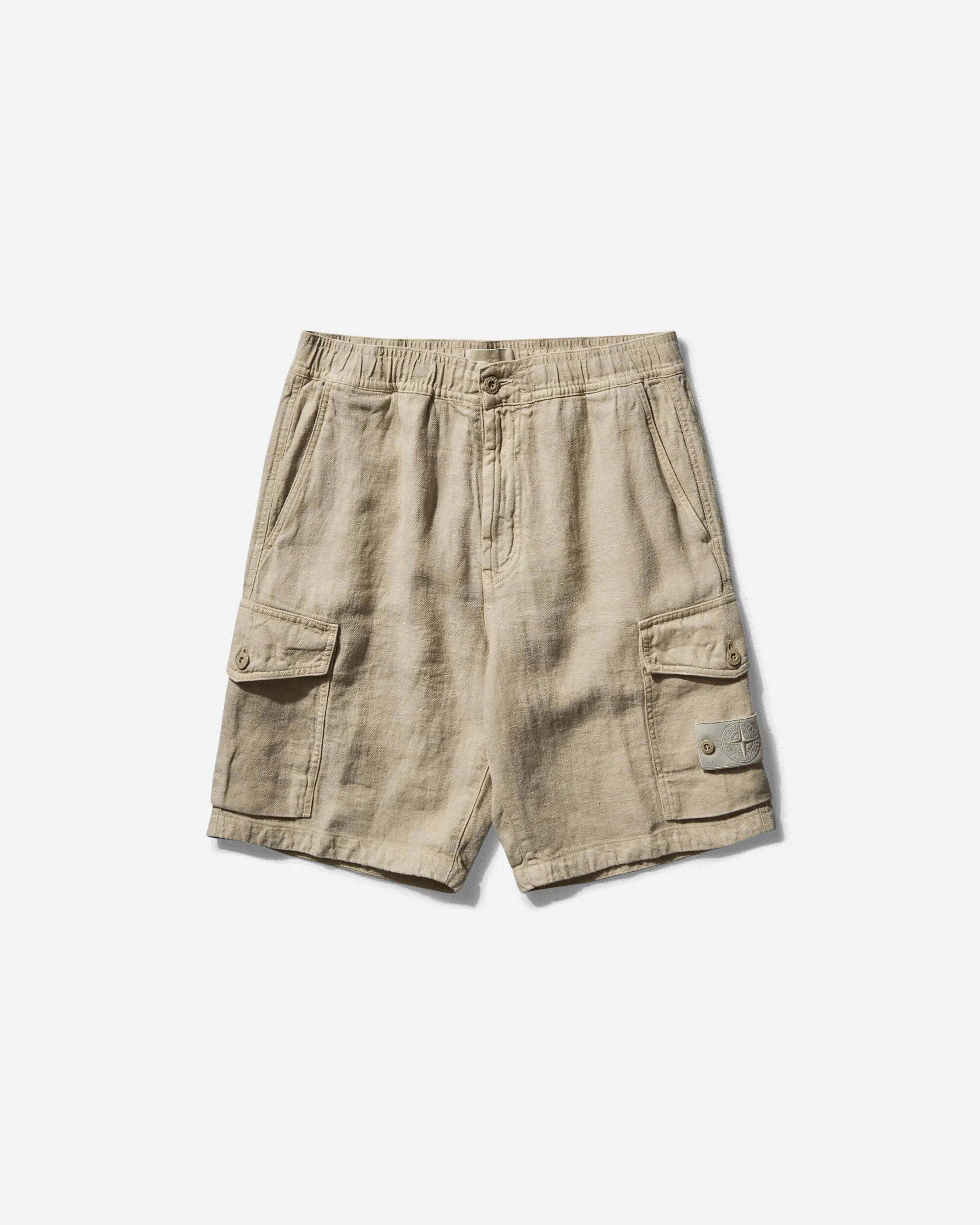 Men's Ghost Piece Linen Cargo Shorts Beige