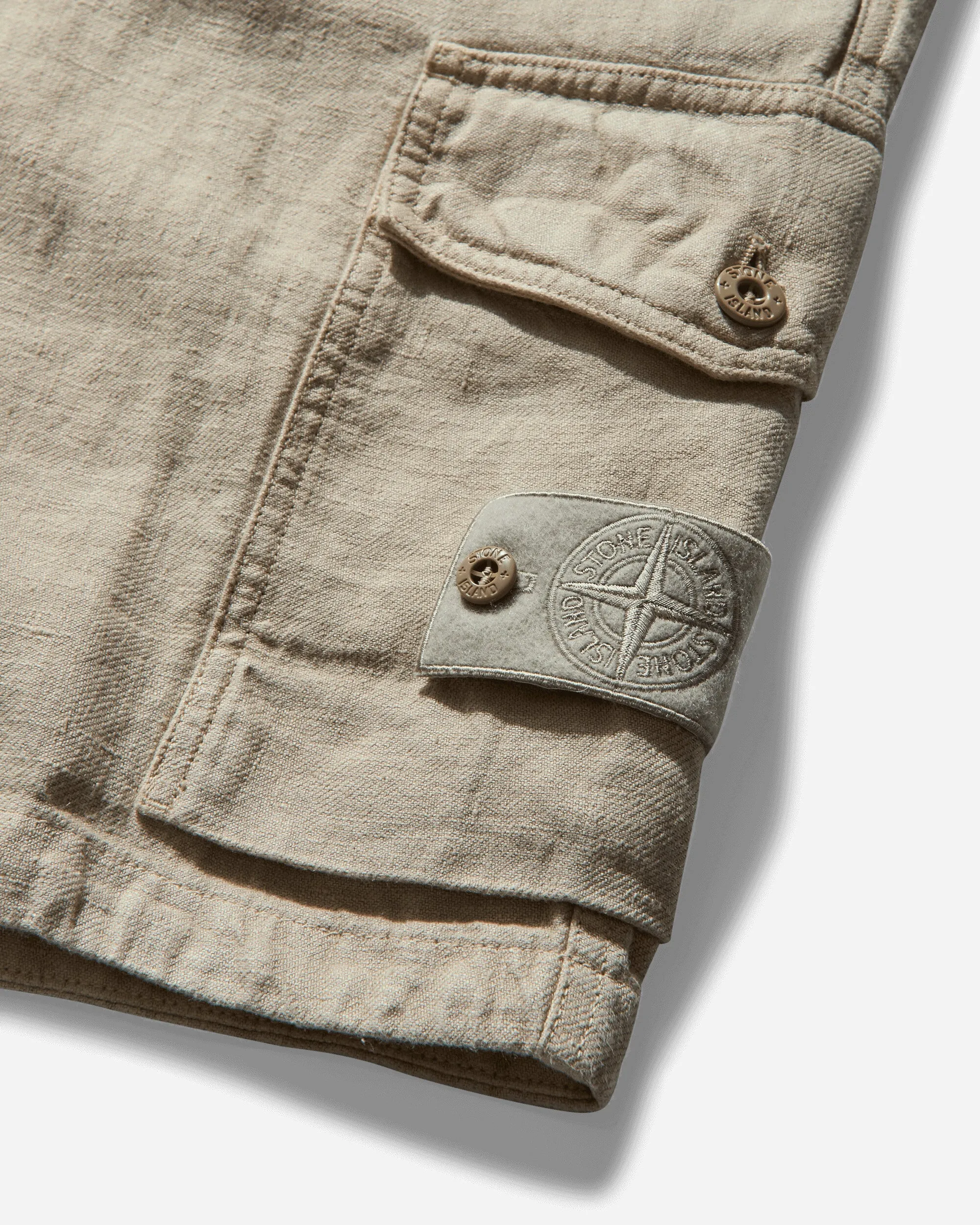 Men's Ghost Piece Linen Cargo Shorts Beige