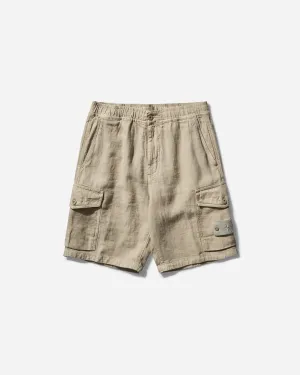 Men's Ghost Piece Linen Cargo Shorts Beige