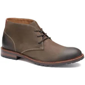 Mens Lace-Up Faux Leather Chukka Boots