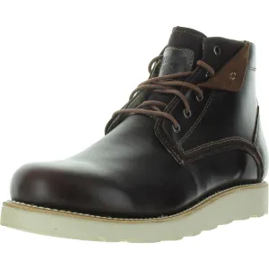 Mens Lace-Up Leather Chukka Boots