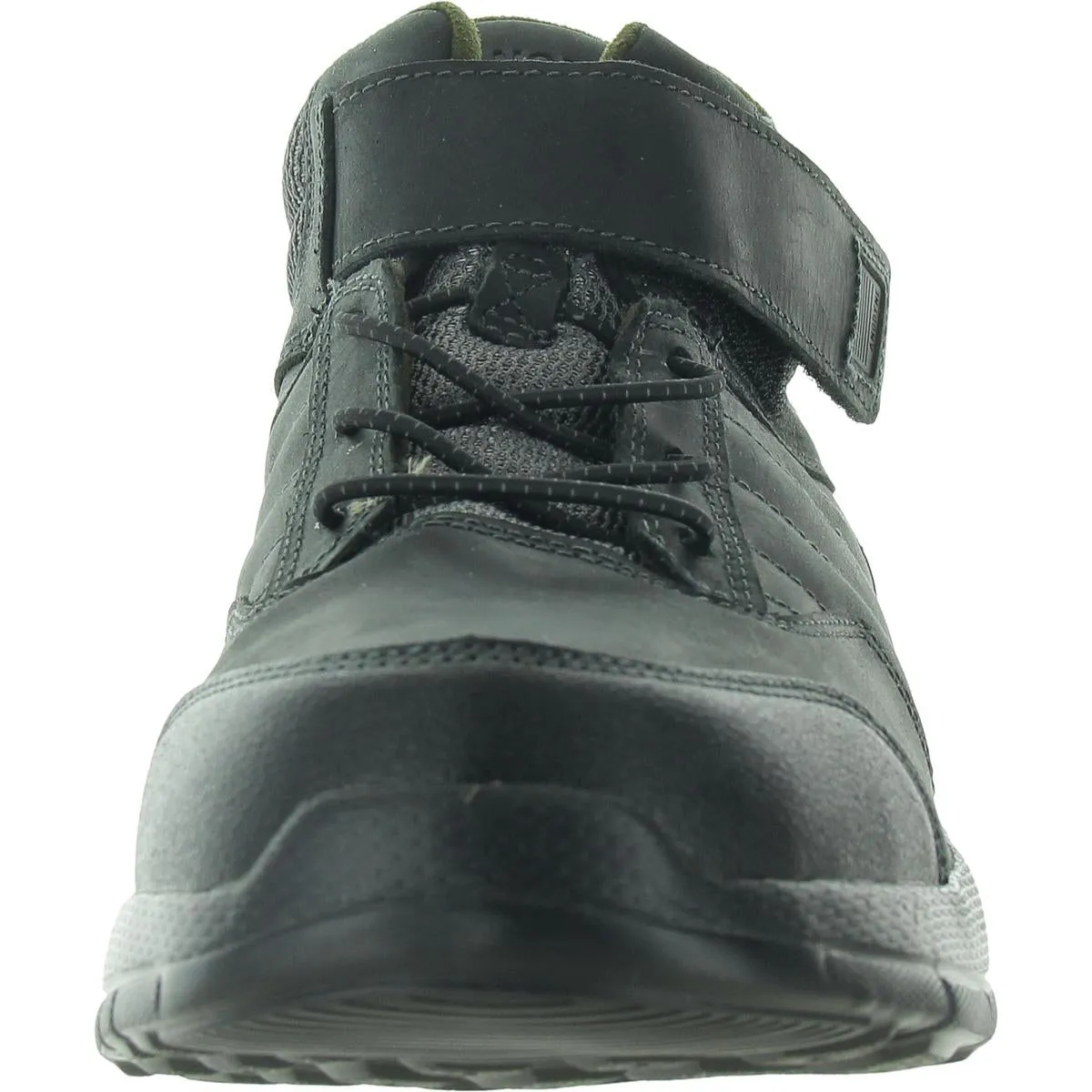 Mens Laceless Leather Hiking Boots