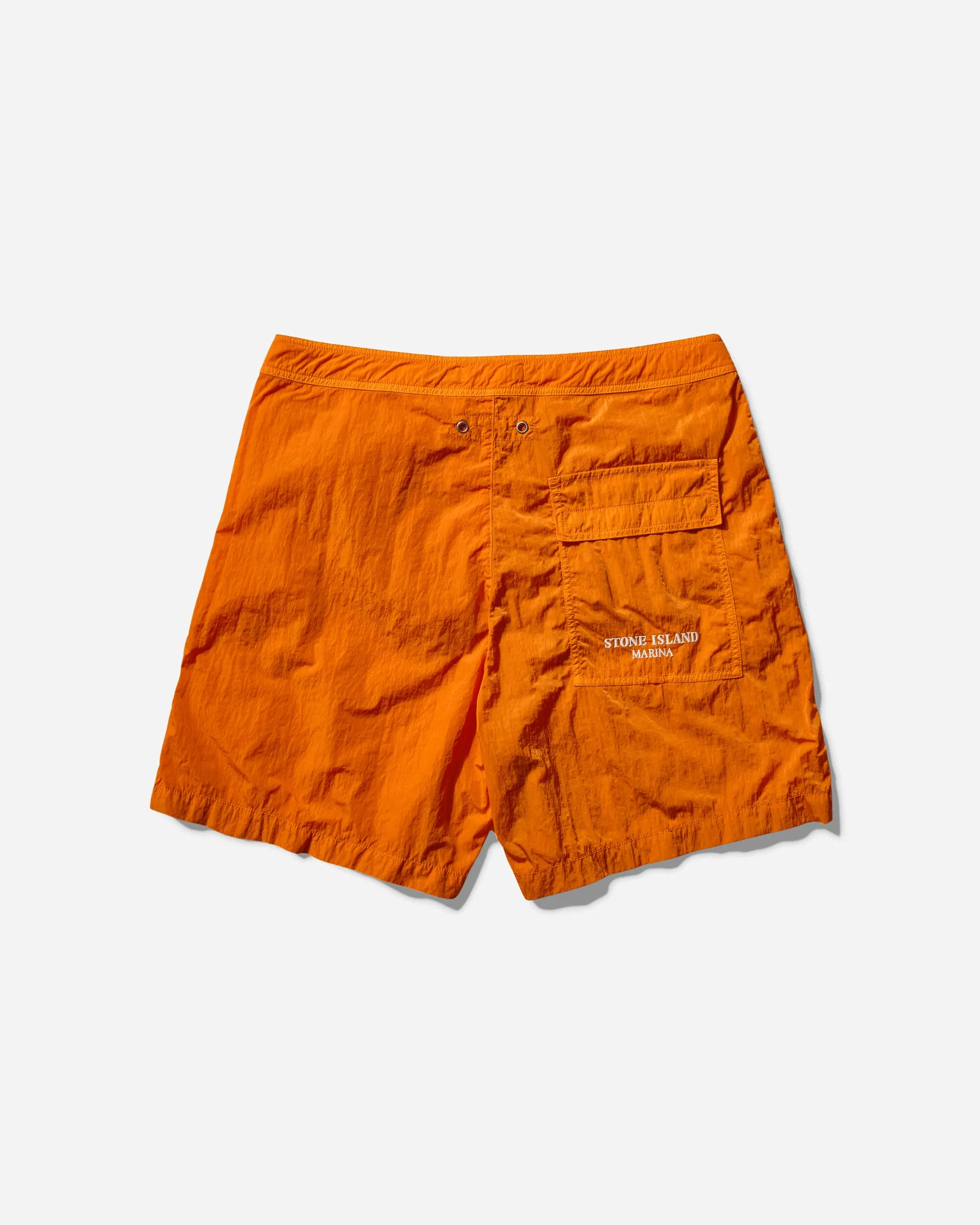 Men's Marina Shiny Nylon Shorts Orange