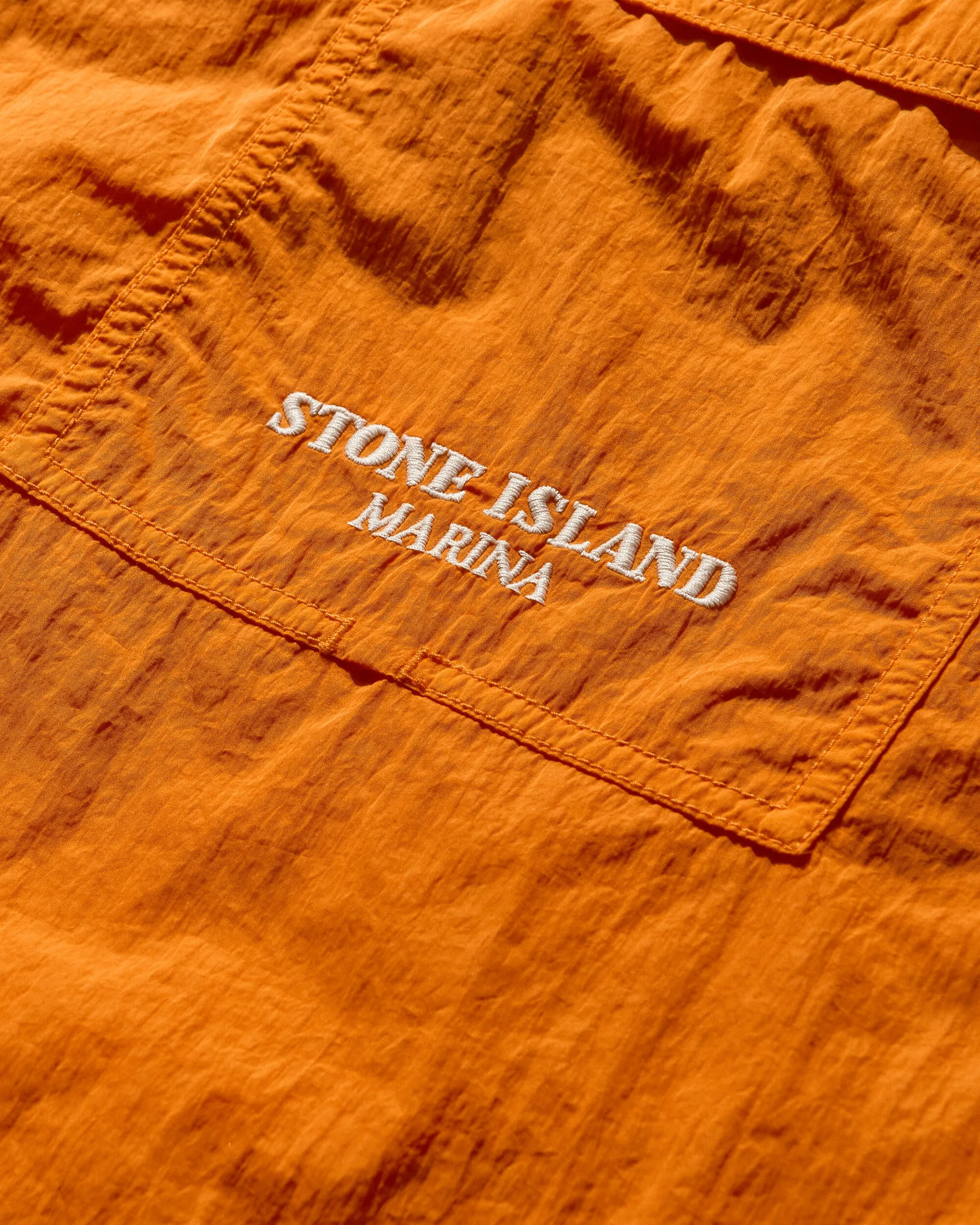 Men's Marina Shiny Nylon Shorts Orange
