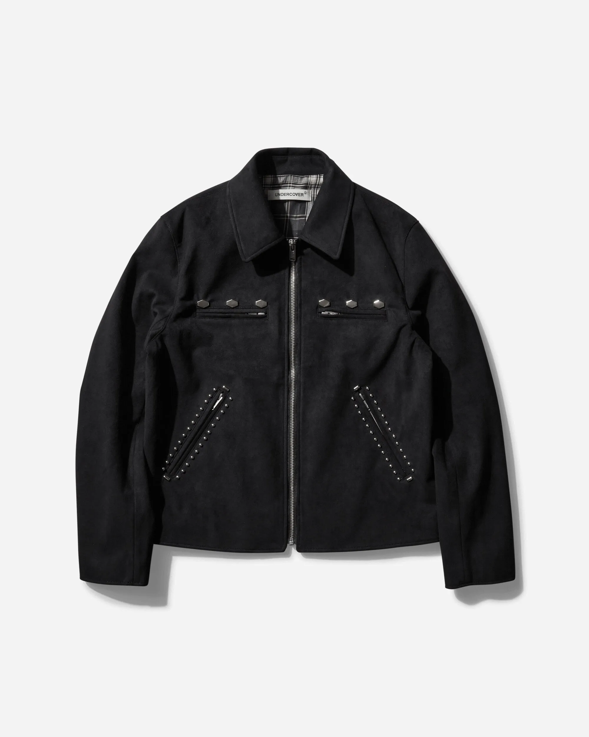 Men's Micro Suede Studded Jacket Black