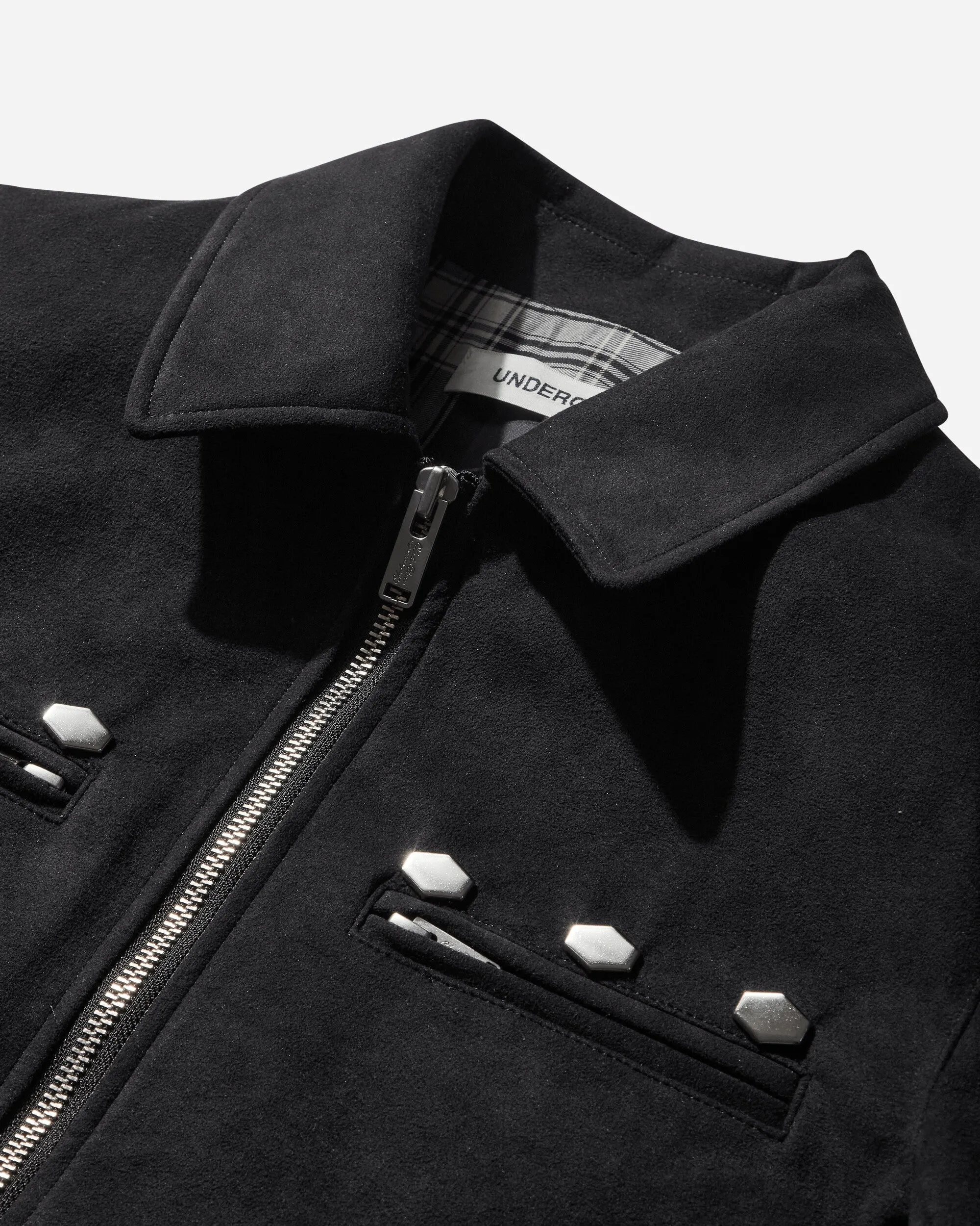 Men's Micro Suede Studded Jacket Black
