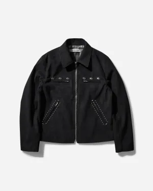Men's Micro Suede Studded Jacket Black