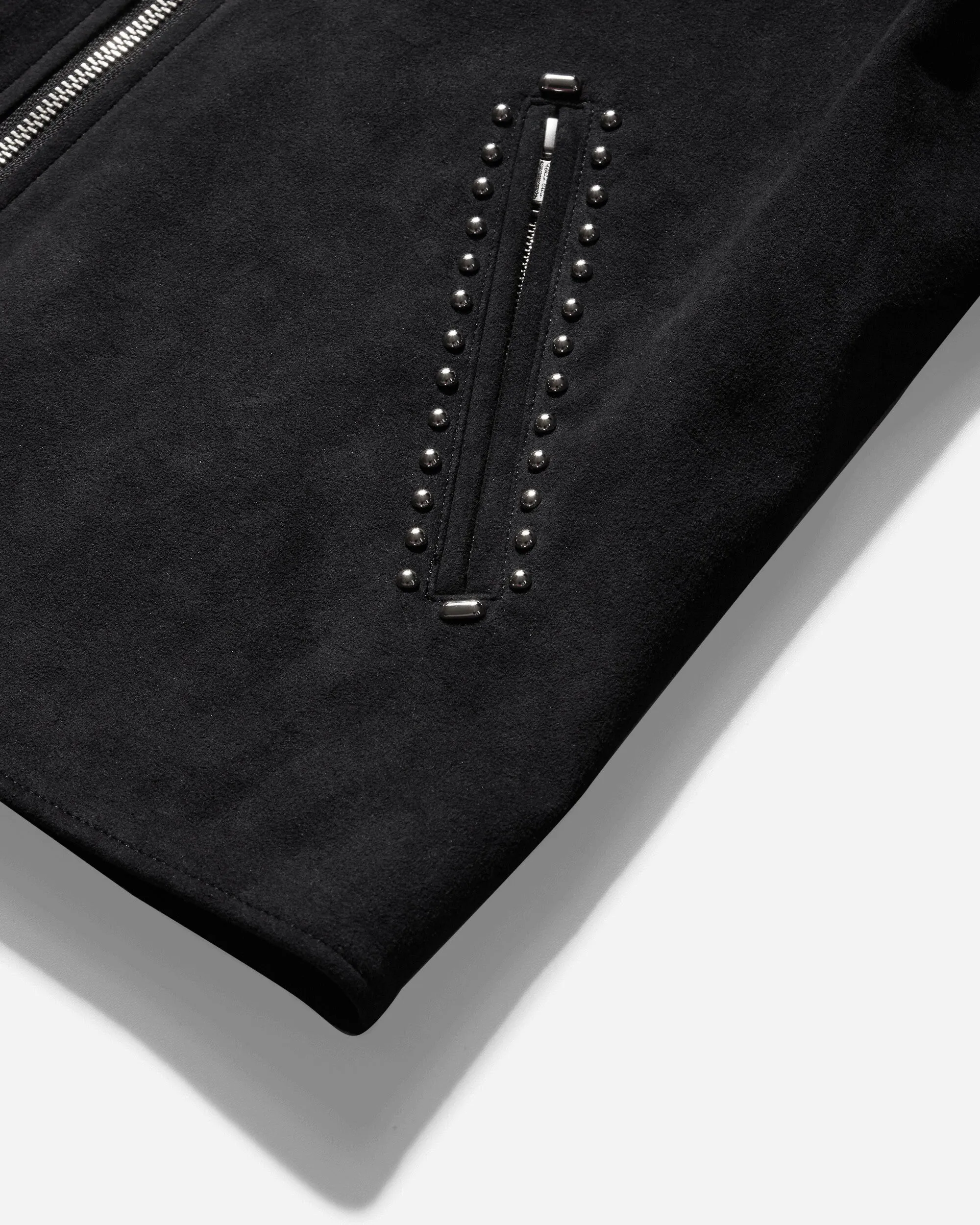Men's Micro Suede Studded Jacket Black