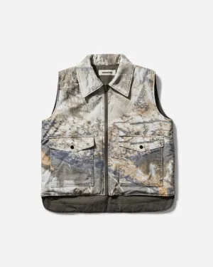 Men's Poly Filled Reversible Vest Fatigue Green