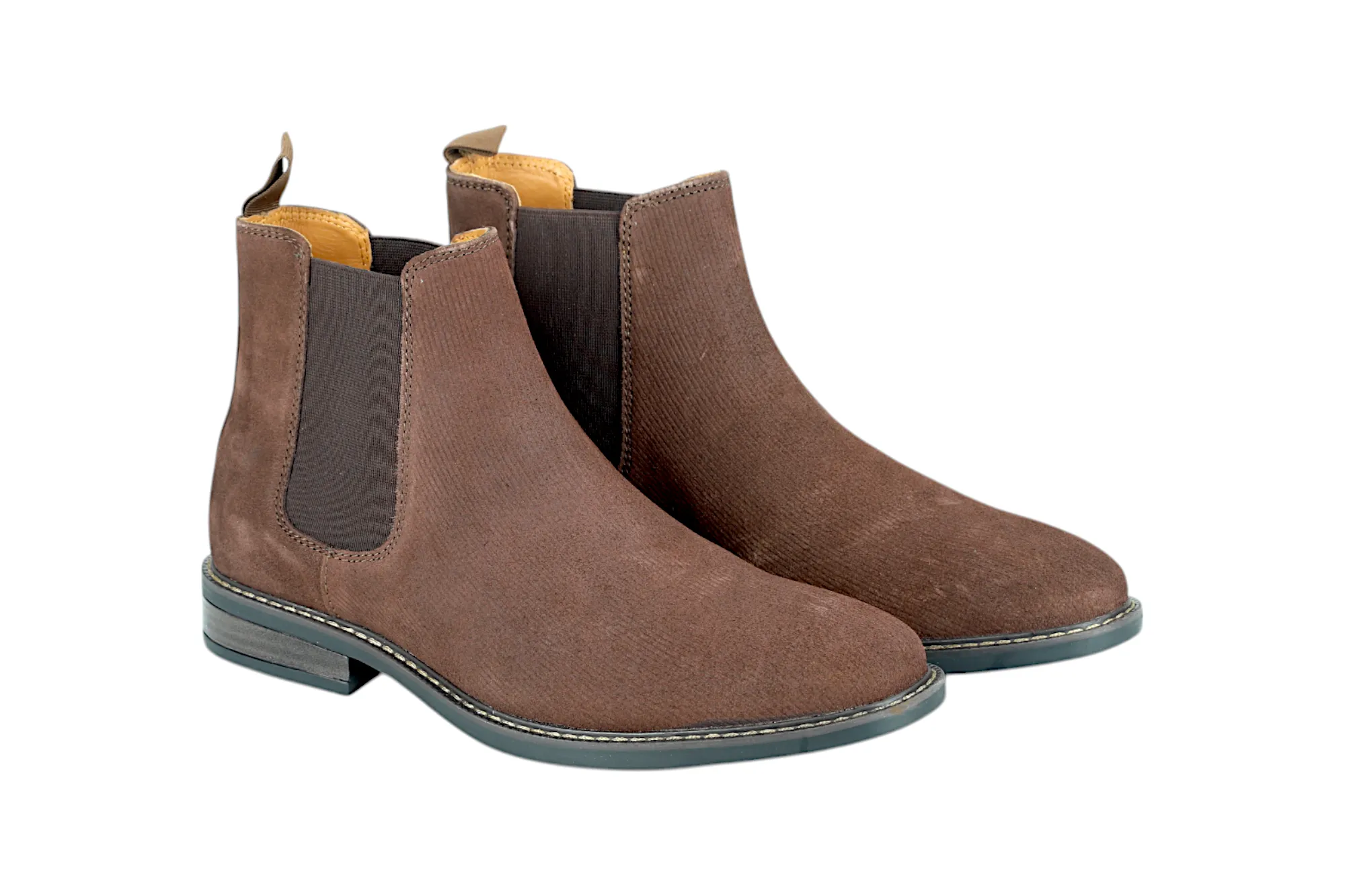 Mens Premium Leather Chelsea Slip On Boots 91534