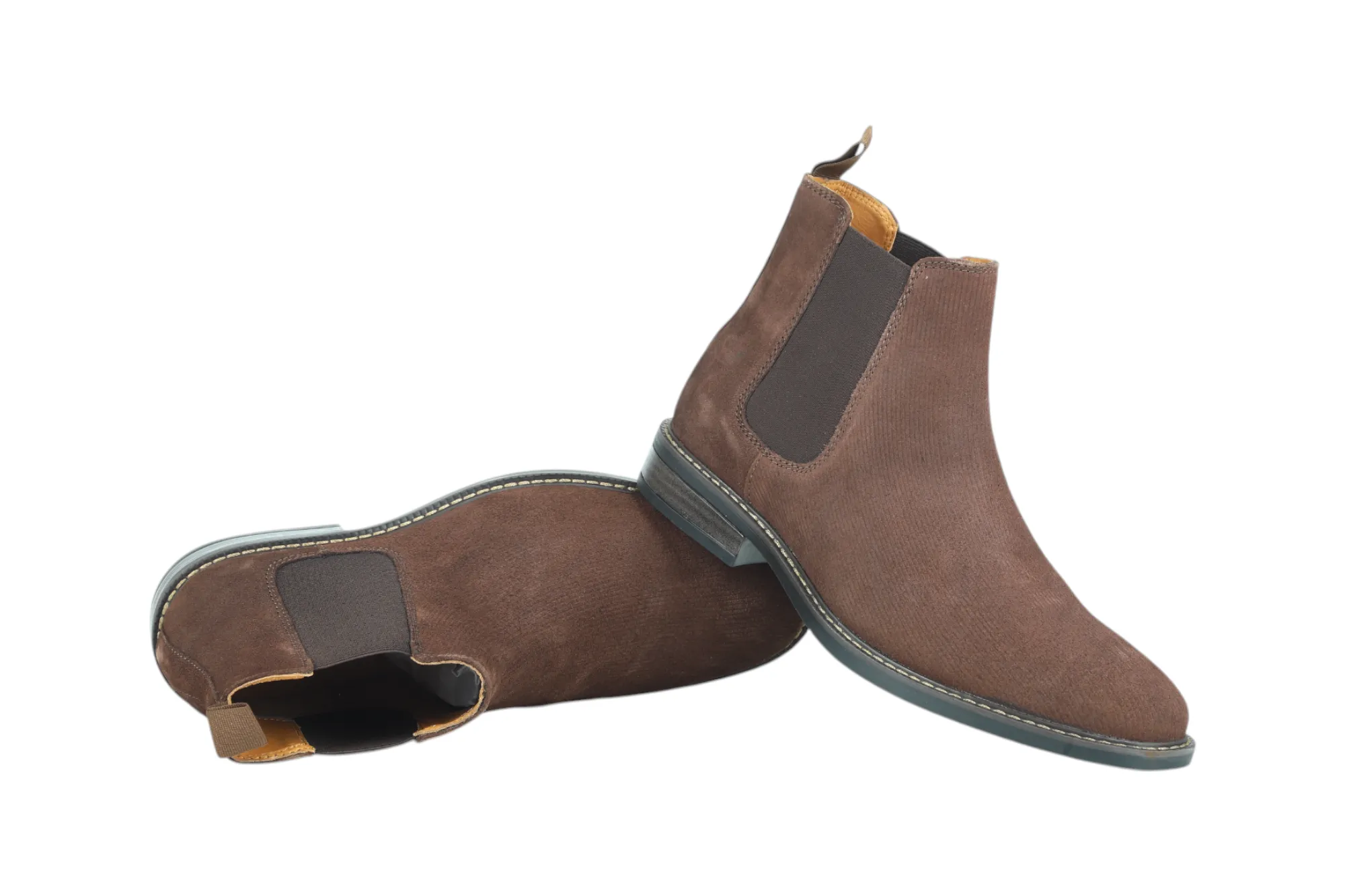 Mens Premium Leather Chelsea Slip On Boots 91534