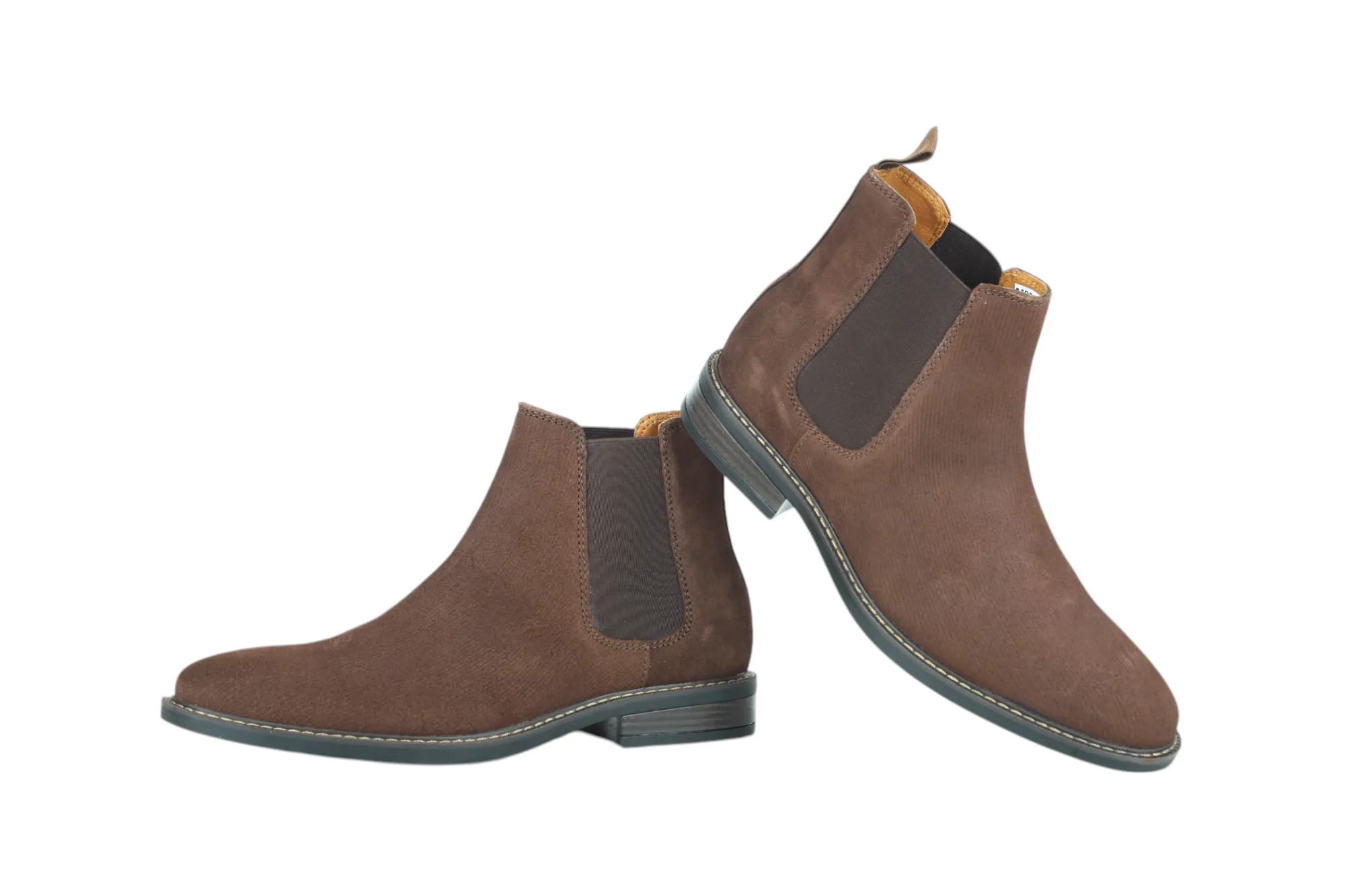 Mens Premium Leather Chelsea Slip On Boots 91534