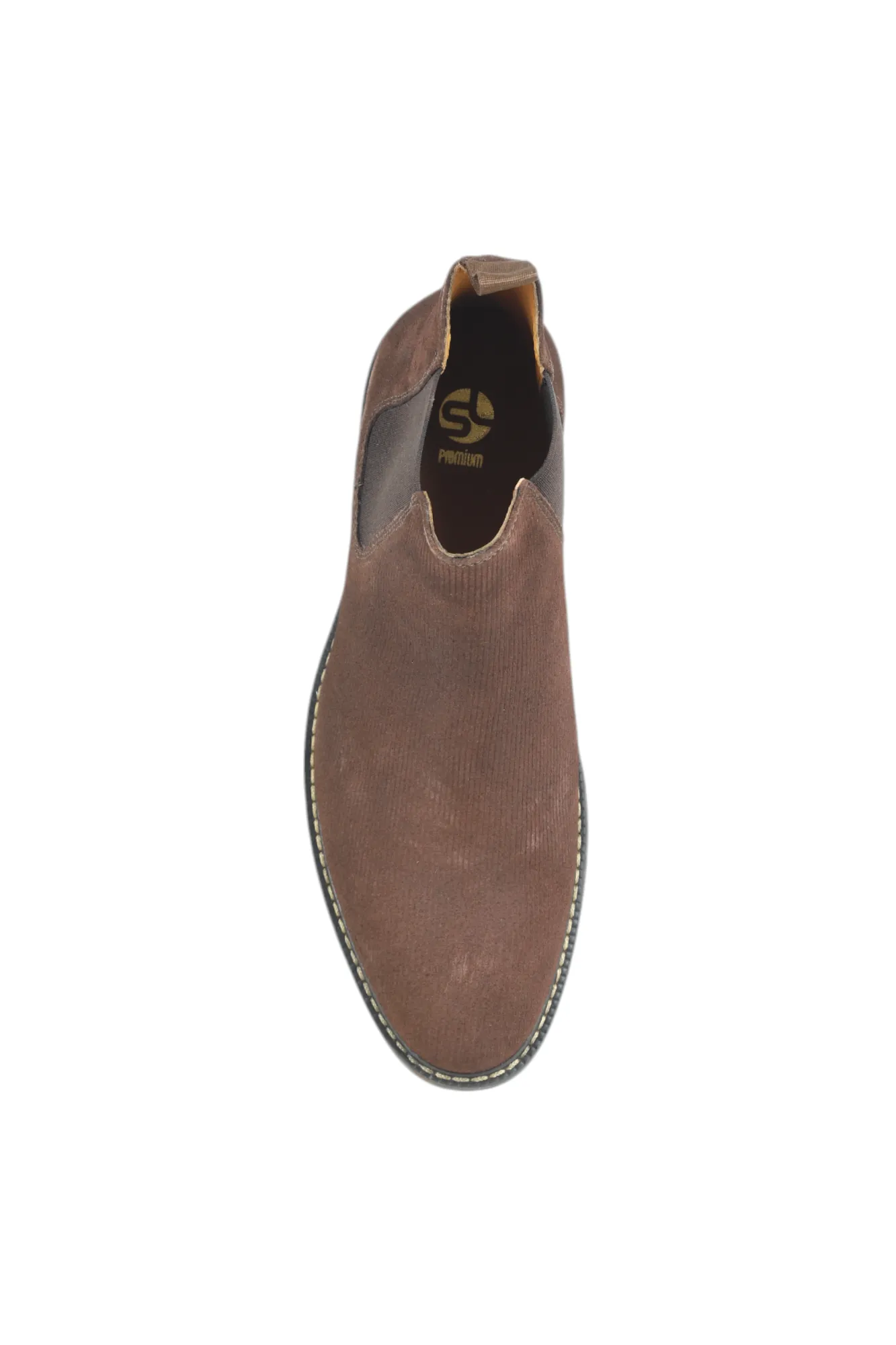 Mens Premium Leather Chelsea Slip On Boots 91534
