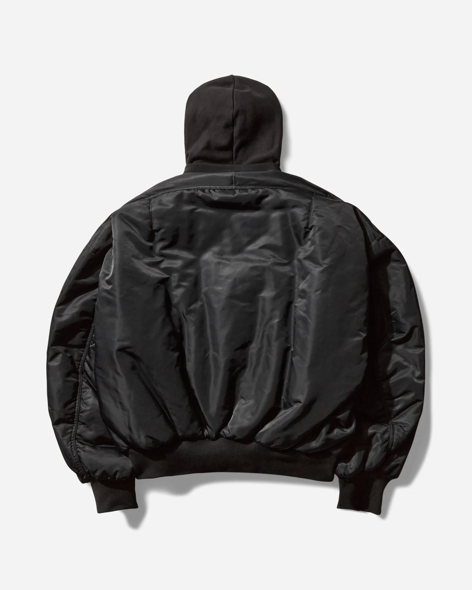 Men's Reversible Hooded MA-1 Jacket Black / Red