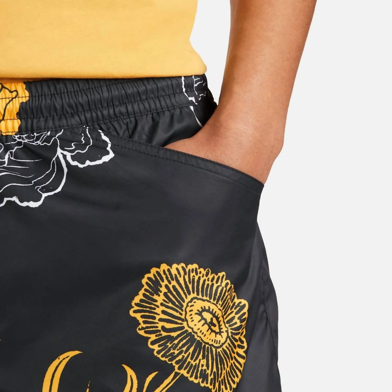 Men's Sb Hibiscus Water Shorts In Black/gold