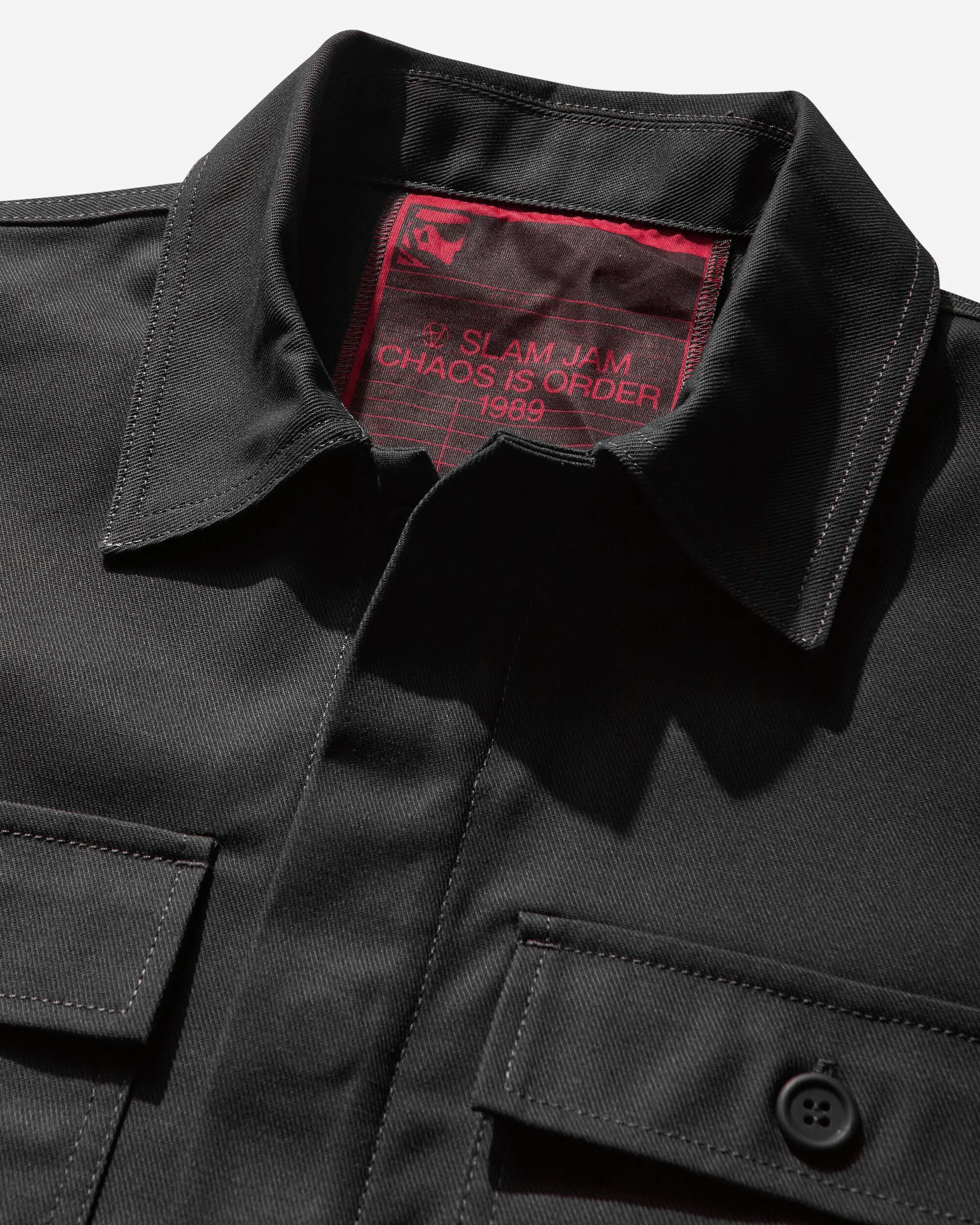 Men's Slam Jam CHAOS IS ORDER 40000 Replicated Short Jacket Charcoal