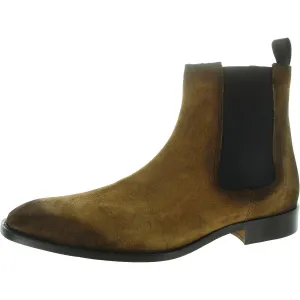 Mens Stretch Leather Chelsea Boots