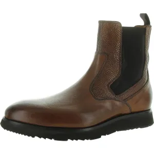 Mens Stretch Leather Chelsea Boots