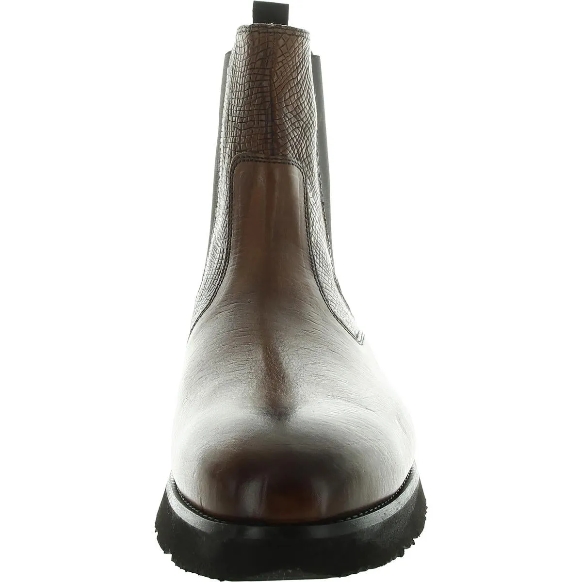 Mens Stretch Leather Chelsea Boots