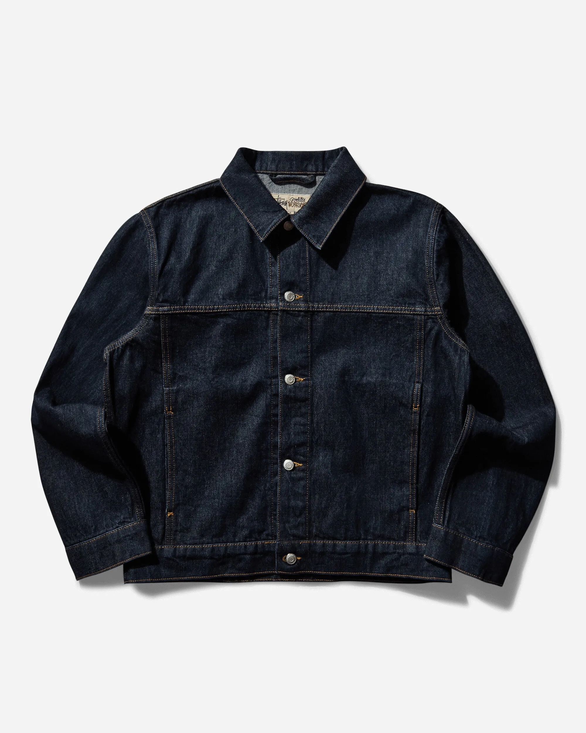 Men's Trucker Denim Jacket Rinsed Indigo