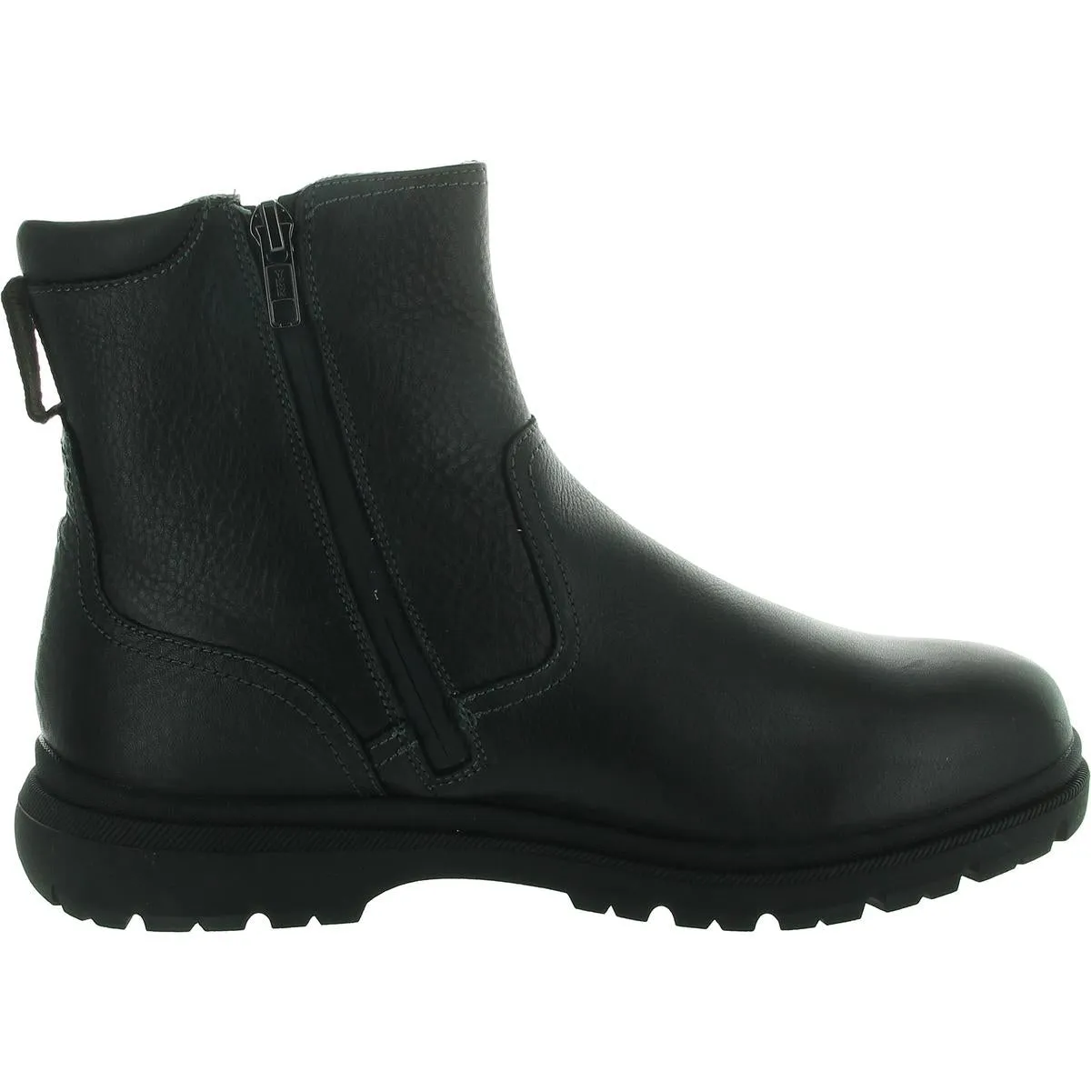 Mens Zipper Leather Chukka Boots
