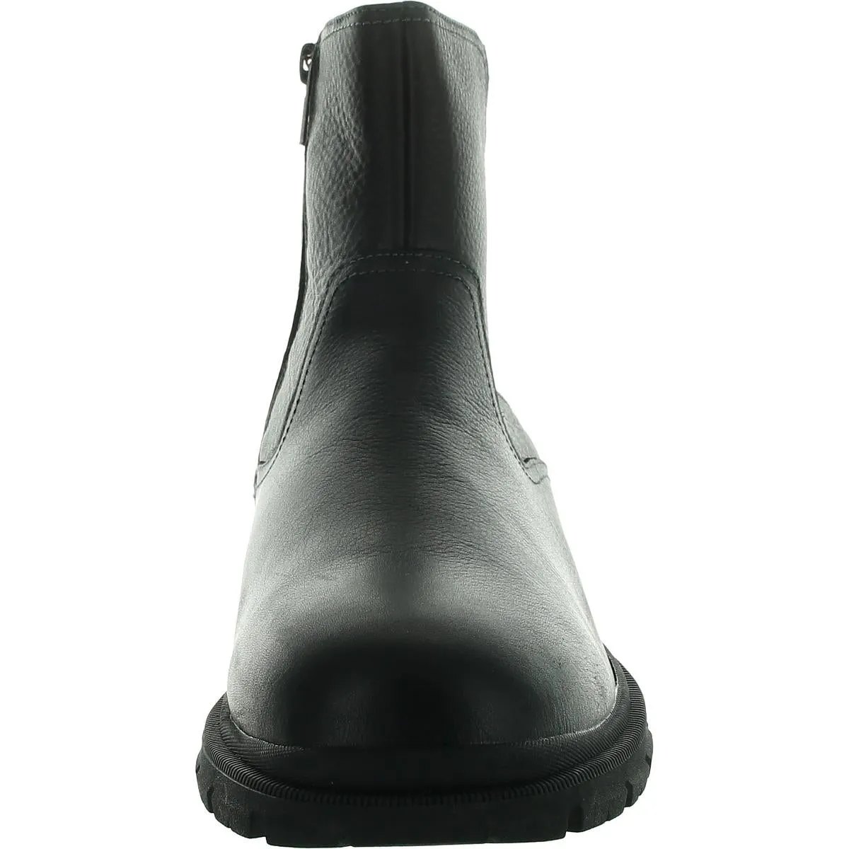 Mens Zipper Leather Chukka Boots