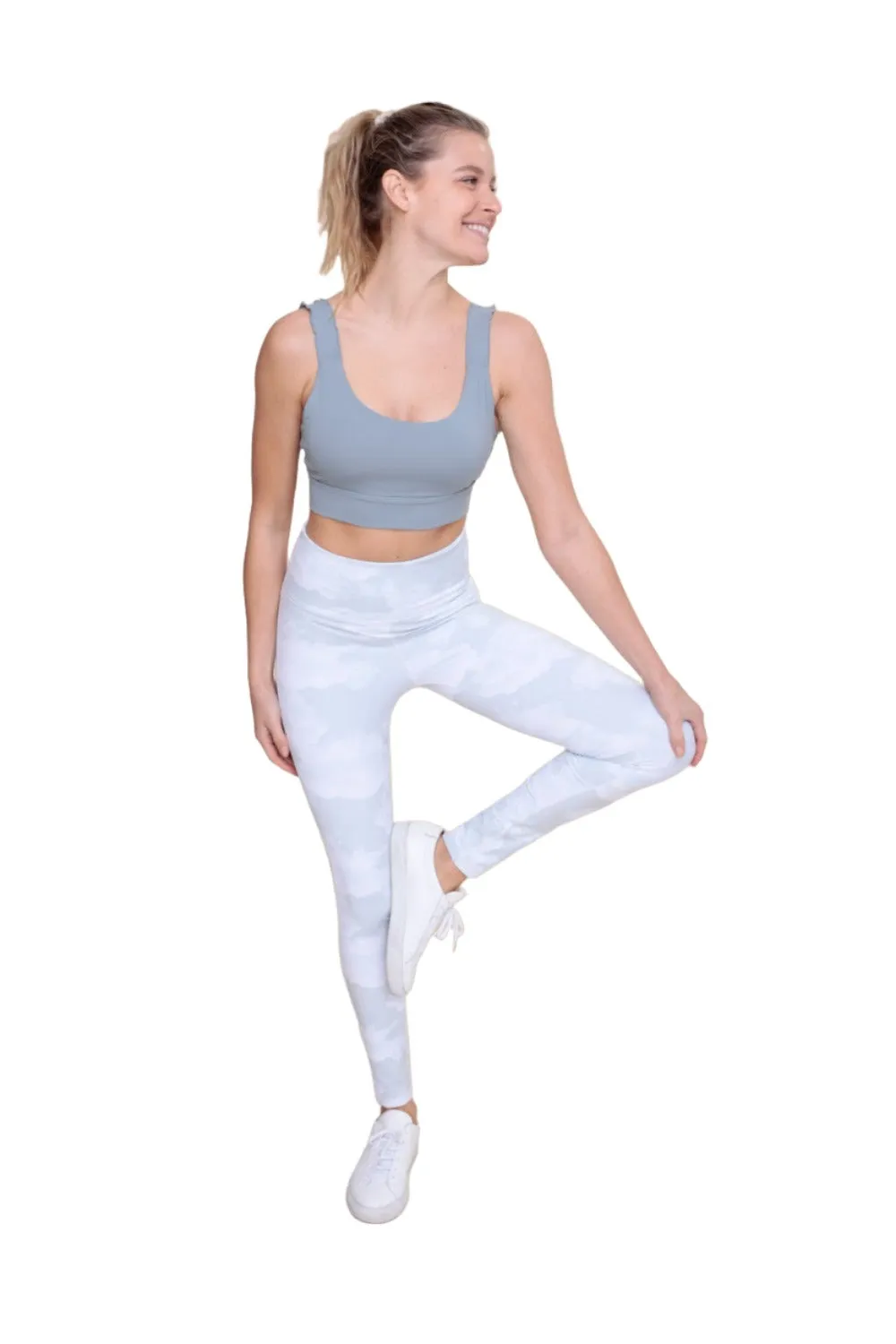 Mono B Crop Ruffle Strap Sport Bra Top AT-A1216