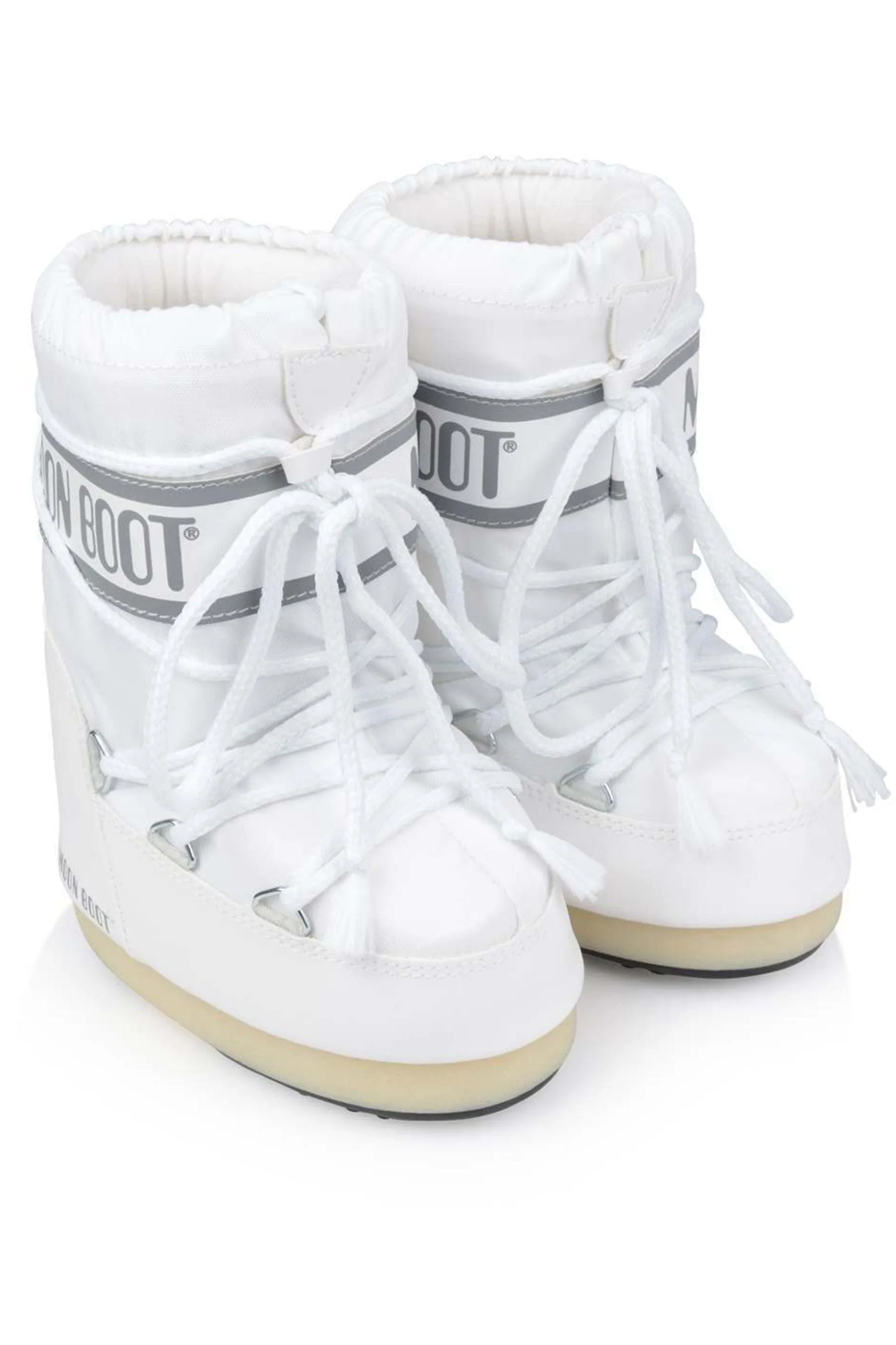 Moon Boot Kids Icon Nylon Snow Boots in White