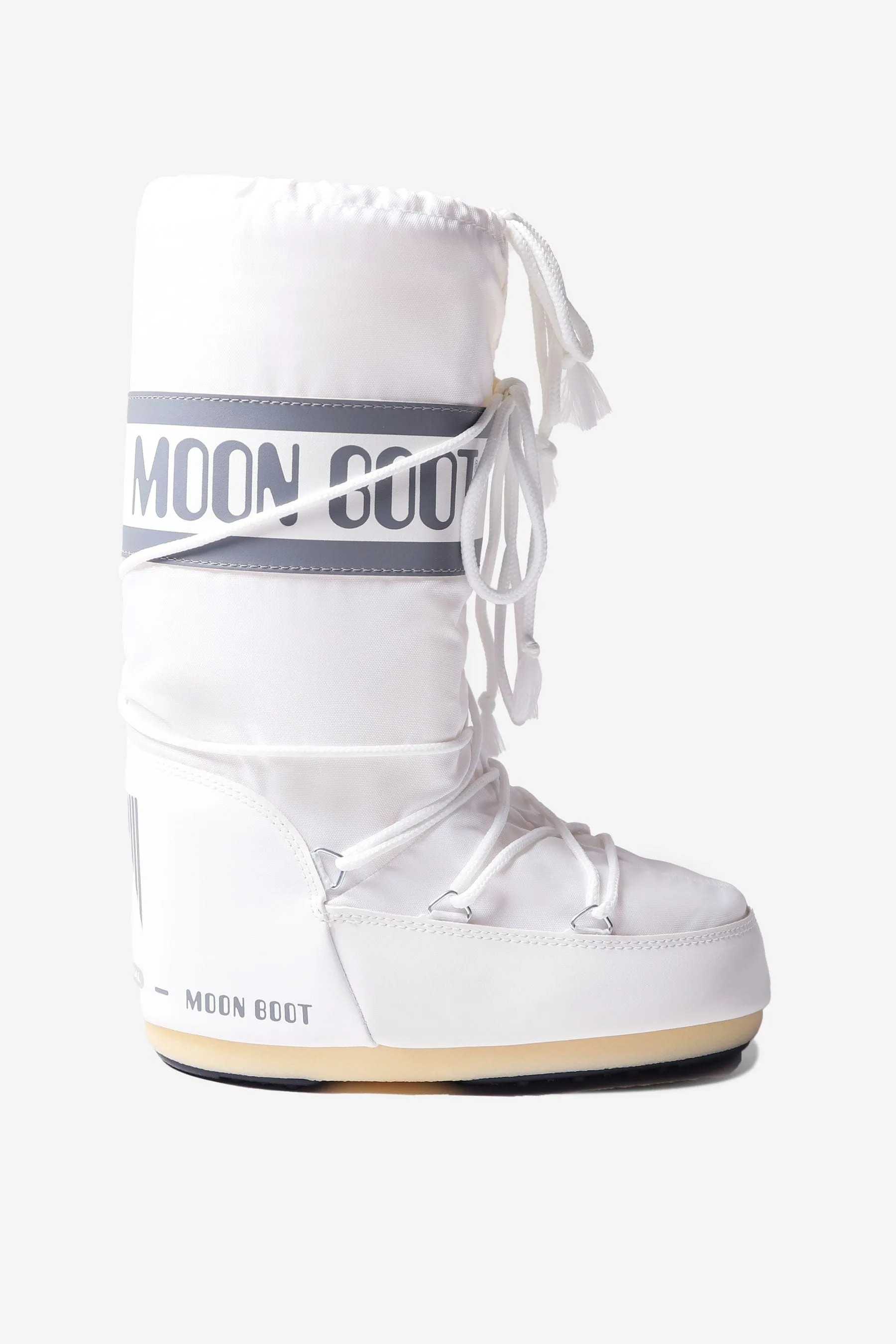 Moon Boot Kids Icon Nylon Snow Boots in White