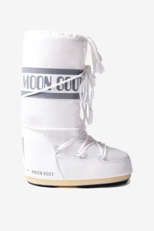 Moon Boot Kids Icon Nylon Snow Boots in White
