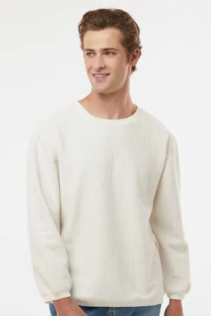 MV Sport Mens Corded Crewneck Sweatshirt - Ivory