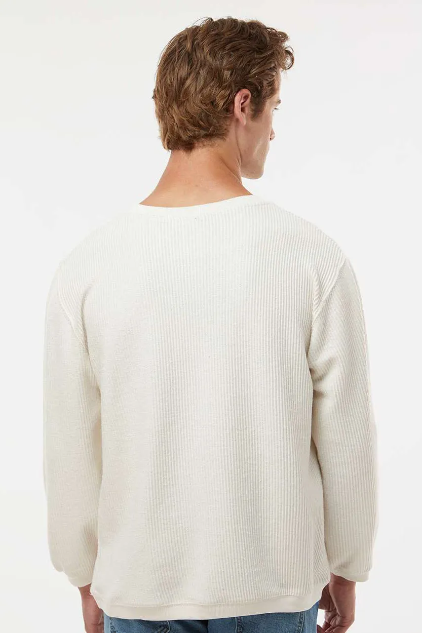 MV Sport Mens Corded Crewneck Sweatshirt - Ivory