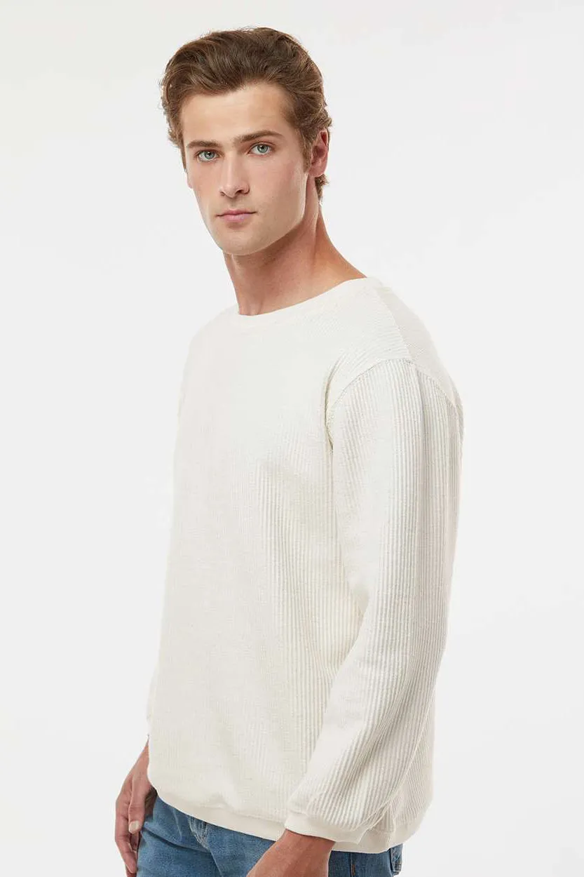 MV Sport Mens Corded Crewneck Sweatshirt - Ivory